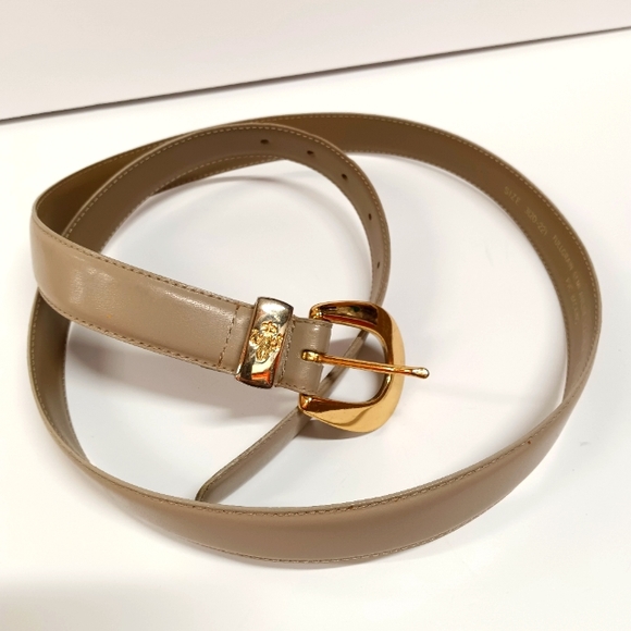 Elizabeth Liz Claiborne Plus Size 3 (20-22) Taupe Leather Belt - Picture 1 of 7
